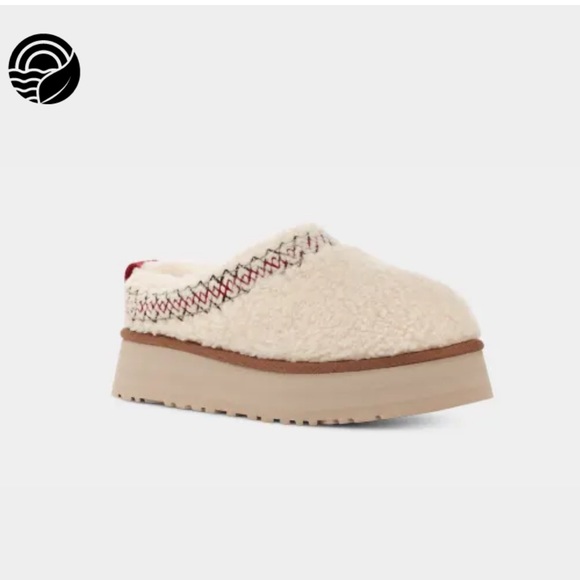 NWT UGG Tazz UGGBraid Platform Slippers Clogs Natural Size Women 7 - Picture 3 of 15